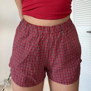 Brandy Melville Plaid Boxer Shorts